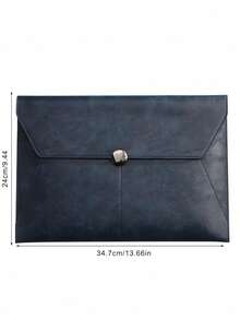 Faux Leather Document Bag, A4 Folder For Business & School Supplies, Information Organizer With Zipper, Portable Storage Pouch For Office, College, Teacher, Student, Back To School Essentials, Work & Travel Accessories - A4 - View 9