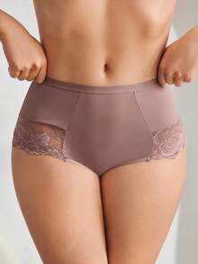 3pcs Contrast Lace Panty Lingerie - Multicolor - View 5