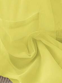 GlowEve Chiffon Pocket Button Women's Short Sleeve Blouse - Mustard Yellow - View 5