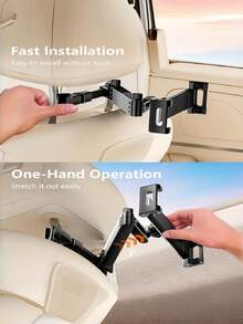 SHEIN 1PC CAR BACKSEAT HEADREST TABLET MOUNT 360 DEGREE ROTATION ADJUSTABLE COMPATIBLE WITH TABLETS SMARTPHONES CAR TRIP ESSENTIAL BIRTHDAY GIFT CAR ACCESSORIES CAR PHONE HOLDER - Multicolor - View 10