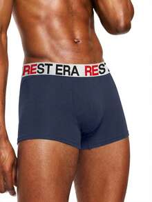 10pcs/Pack Men's Letter Print Boxer Briefs - Multicolor - View 4