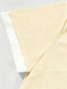 Franclia Áo kiểu nữ cỡ lớn màu hồng thanh lịch mới cho mùa hè, chất liệu chiffon, cổ trắng, dáng rộng, tay ngắn. Thích hợp cho mùa hè, lễ hội và các dịp nghỉ lễ. Đặc điểm nổi bật: cúc kim loại trang trí, kiểu dáng đa năng, cổ áo tương phản, dáng rộng, tay ngắn và vải xếp ly. Trang phục mùa tốt nghiệp, trang phục công sở thời trang, trang phục thường ngày năng động, trang phục chuyên nghiệp thành thị. - Màu be - Xem 4