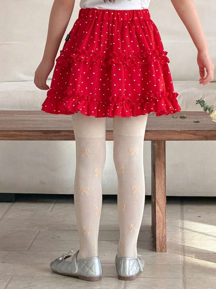Young Girl Fall Opaque Black Tights, Thermal Lined Footless Leggings For Girls, Autumn/Winter