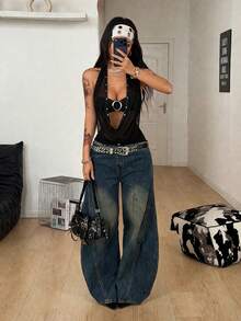 SHEIN Coolane 2 Áo tank top và áo camisole nữ - màu đen - Xem 5