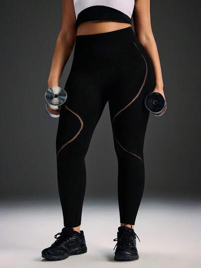 Powerista 大码女式高腰修身紧身裤，运动裤