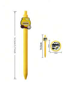 Bộ 10/6/1 bút bi hình ong màu vàng, mực đen 0.5mm, bút bi hình ong lớn, thích hợp làm quà tặng tiệc tùng, đồ dùng học tập cho năm học mới, văn phòng phẩm trường học và văn phòng. - Nhiều màu - Xem 3