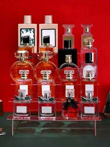 1PC Multifunctional Acrylic Clear Stepped Display Shelf Organizer For Mini Figures Perfume Bottles Collectibles Stand Home Decor Riser - Clear - View 8