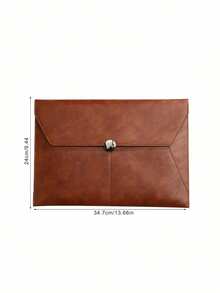 Faux Leather Document Bag, A4 Folder For Business & School Supplies, Information Organizer With Zipper, Portable Storage Pouch For Office, College, Teacher, Student, Back To School Essentials, Work & Travel Accessories - A4 - View 8