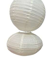 1pc 16-Inch White Paper Pendant Lamp Shade 1pc 16-Inch White Paper Pendant Lamp Shade, Chinese Style Folding Rice Paper Ceiling Lamp Cover, Oriental Lantern Lighting Fixture For Home Bedroom Living Room Wedding Holiday Decor - Various - View 7