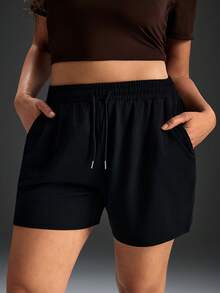 Powerista Quần short thể thao dáng rộng dành cho nữ cỡ lớn - màu đen - Xem 4