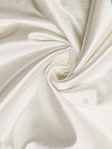 Resyla Plus Size Women Solid Color Round Neck Pleated Casual Versatile Daily Wear Top - Beige - View 5