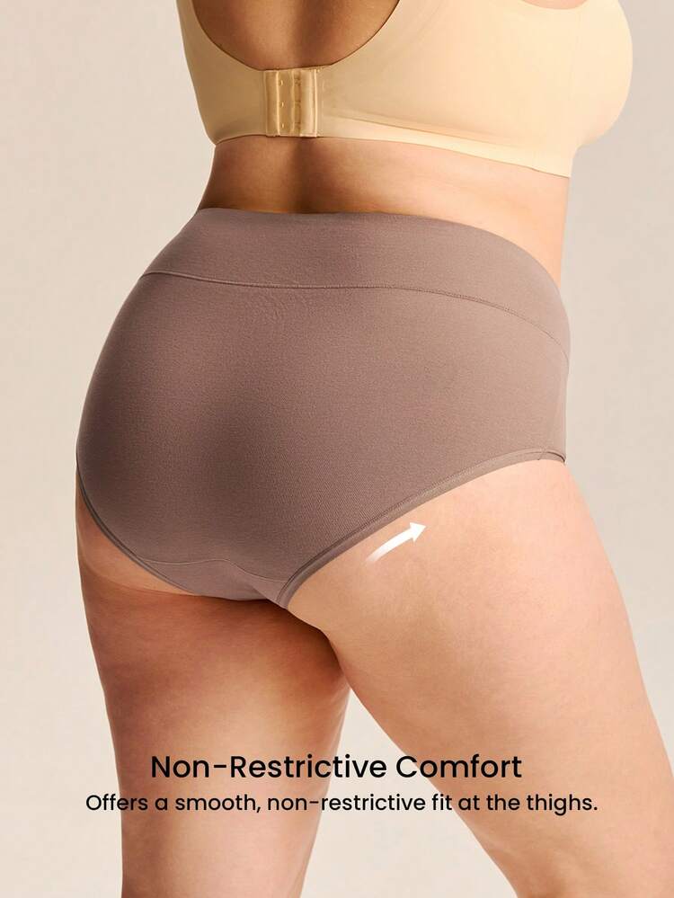 Plus 3-Pack High-Waist Briefs