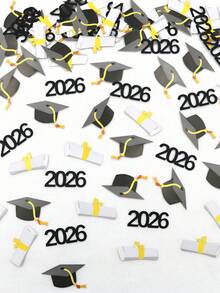 100 chiếc giấy kim tuyến in hai mặt hình chữ số 2026 dùng trang trí bàn tiệc tốt nghiệp, lễ tốt nghiệp, bằng tiến sĩ, chứng chỉ. - Nhiều màu - Xem 3