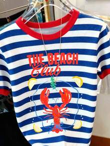 DrmWander Women's T-Shirt, Short Sleeve Graphic Tee, Casual Street Style, Cute Summer Top - 紅色 - 查看 4