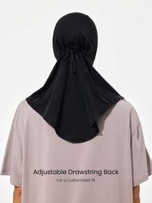 GLOWMODE Goal Chaser Stretchy Sweat-Wicking Breathable Reflective Adjustable Tie Mesh Performance Hijab Headscarf Running Training Gym Daily Active - Black - View 2