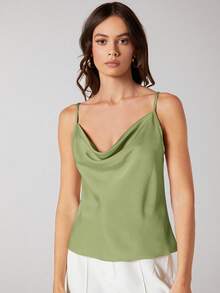 BizChic Áo hai dây không tay bằng satin, thanh lịch, sang trọng, phù hợp cho công sở hàng ngày, mang phong cách lãng mạn thập niên 90, thích hợp cho Giáng sinh, Năm mới, Ngày Valentine, Tiệc tùng, Đi biển, Lễ tốt nghiệp, Thời trang, Lễ kỷ niệm, Kỳ nghỉ, Khách dự đám cưới, Hẹn hò, Tiệc tùng, Buổi hòa nhạc, Bữa ăn sáng muộn, Sân bay. - màu xanh lá - Xem 5