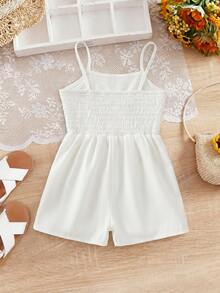 Mommy & Me Cute Gingham Bow Strap Romper, Summer - Multicolor - View 2