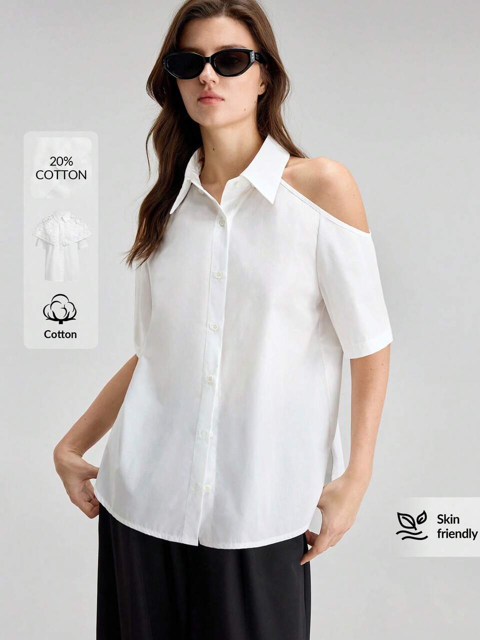 Women's White Floral Summer Casual Basic Elegant Office Golf Tea Party 3D Mesh Shawl Top, Modern Business Wear, Old-Money Style Sophisticated Commuter