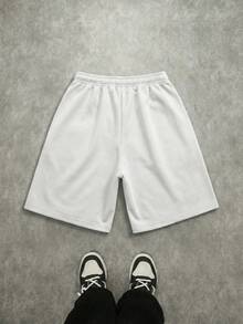 STEELVANCE Men's Casual Lip & Heart Print Shorts For Summer Youth Summer Outfits  Y2K - White - View 3