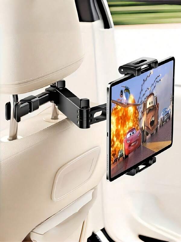 SHEIN 1 PIEZA SOPORTE PARA TABLETA EN EL REPOSACABEZAS DEL AUTOMÓVIL CON ROTACIÓN DE 360 GRADOS Y AJUSTABLE, COMPATIBLE CON TABLETAS Y TELÉFONOS INTELIGENTES, ACCESORIO ESENCIAL PARA VIAJES EN AUTOMÓVIL, REGALO DE CUMPLEAÑOS, ACCESORIOS PARA AUTOMÓVIL, SOPORTE PARA TELÉFONO DE AUTOMÓVIL