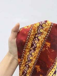 Sunnyshic Petite Đầm ngắn nữ thời trang thường ngày, phong cách bohemian retro, họa tiết paisley, đính sequin hình thoi, vạt áo bất đối xứng, cổ yếm và nơ, thích hợp cho kỳ nghỉ hè. - Nhiều màu - Xem 7