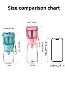 1PC Pet Travel Cup Dog Outdoor Water Cup Dog Water Bottle Portable Travel Cup Dog Walking Water Bottle Pet Cup Suitable For Dog Walking Hiking And Outdoor Use - Multicolor - View 3