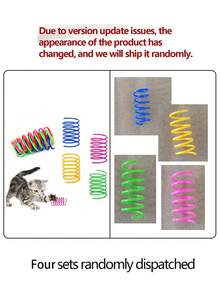 Plastic Colorful Self-Entertained Bouncing Spring Toy For Pet Cats, 8/16/20/24/32PCS Creative Cat Toy, Maintain Health, Interactive Durable Heavy-Duty Plastic Toy For Batting, Biting, Hunting, Kitten Toy, Valentine's Day Gift For Cats/Dogs - Multicolor - View 14