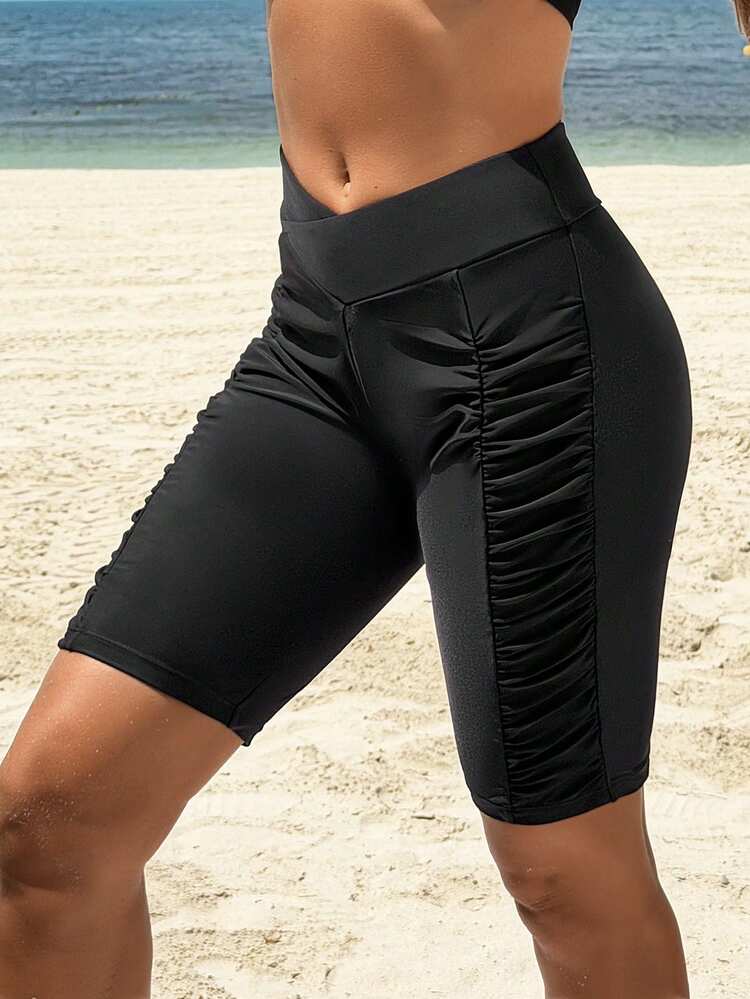 Swim SPRTY 26SS 女士春夏沙滩装，女士泳裤，单件装，性感网红风，现代、优雅、浪漫、性感休闲 - 黑色 - 查看 3