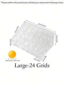 1pc Acrylic Lipstick Holder, Lipstick Storage Box, Lip Gloss Organizer, Makeup Display Rack, Perfect Storage Solution For Drawers, Vanity, Bathroom. Small Nail Polish & Lipstick Rack, Transparent Makeup Organizer Box, Multi-Grid Lipstick Box, Desk Transparent Cosmetic Storage Box, Transparent PET Lipstick Box, Multi-Grid Lip & Nail Polish Organizer - Multicolor - View 7