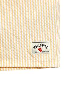 CoralVoy Men's Striped Print Casual Beach Shorts, Holiday - Yellow - View 5