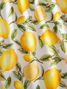 Tween Girl Lemon Print Side Slit Halter Vacation Dress - Yellow - View 7