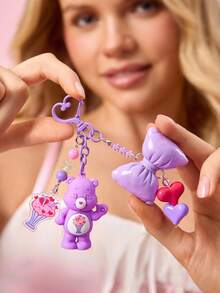 SHEIN X Care Bears Cartoon Bag Creative Hanger, Keychain, Gift - Purple - View 4