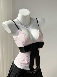 Elamini Áo croptop mới mùa Xuân/Hè 2026, áo hai dây không tay ôm sát, gợi cảm, thời trang dành cho nữ. - Nhiều màu - Xem 4