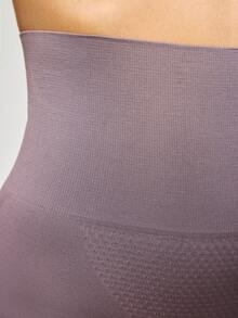 SHAPORA Women's Simple Solid Color High Waist Seamless Shaping Bottoms - Purple - View 5