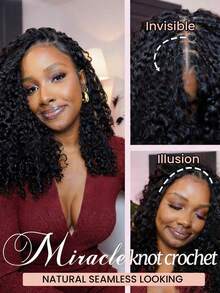 Boho Braids Burmese Curly Knotless Pre-Separated Crochet Hair Extensions 100% Human Hair Burmese Curly Feather Hair Boho Braid Feather Line Hair Braids Natural Color - Natural Black - View 11