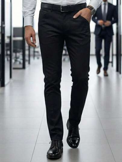 Chinese Stretch Messy Half-Shoot Messy Stretch Pants | Men's Thermal Pants With Soft Interior And Premium Elastic Cotton Classic And Formal Design | Modern Dress Pants With Functional Pockets For Winter Or Cold Weather Sizes 28 30 32 34 36 38 | Sturdy And Flexible Men's Clothing Ideal For Office Or Daily Use Over 10 Colors Available | Soft Trench Pants With Perfect Fit For Style Casual And Feminine