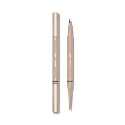SHEGLAM قلم حواجب 2 في 1 من Brows On Demand-قلم حواجب سائل مقاوم للماء بلون الإسبريسو مقاوم للعرق ومضاد للزيوت وملء للحواجب وتحديد الحواجب وكريم جل مكياج حواجب وعيد الميلاد محدد علامة تجارية جمال مكياج ميكب مستحضرات تجميل للنساء الفتيات مثالي لفصل الصيف الربيع مثالي ل- Y2K أزياء أنيقة عيد الأم هدية حفلة جاهز أفضل لون