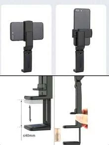 1 Giá đỡ điện thoại đa năng, tối giản, tiện dụng, tương thích với điện thoại Android, quà tặng sinh nhật cho gia đình, bạn bè, phụ kiện điện thoại. - màu đen - Xem 2