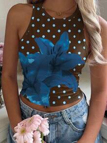 Mulvari Áo tank top nữ dáng ôm, cổ tròn, tối giản, thích hợp cho mùa hè. - Nhiều màu - Xem 4
