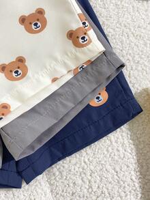 SHEIN Playful Pals Quần short in hình gấu, kiểu dáng thường ngày, đa năng cho bé trai, thích hợp mặc hàng ngày. - Nhiều màu - Xem 6