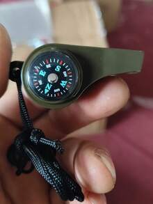 3-In-1 Emergency Survival Whistle With Compass And Thermometer - Perfect For Track Sports, Camping, Hiking, Outdoor Adventure, Referees And Cheerleaders - Multicolor - View 9
