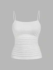 SHEIN EZwear 3pcs Atasan Camisole Kasual Tanpa Lengan Bodycon Ukuran Plus untuk Wanita, Cocok untuk Musim Panas - MultiWarna - View 4