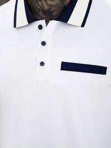 Manfinity CasualCool 男士舒适面料Polo衫和松紧腰裤套装，畅销Polo套装，适合男士休闲度假、简约办公、简约商务、日常约会、居家休闲、时尚派对、餐饮聚会等场合，自用或送礼皆宜。 - 彩色 - 查看 3
