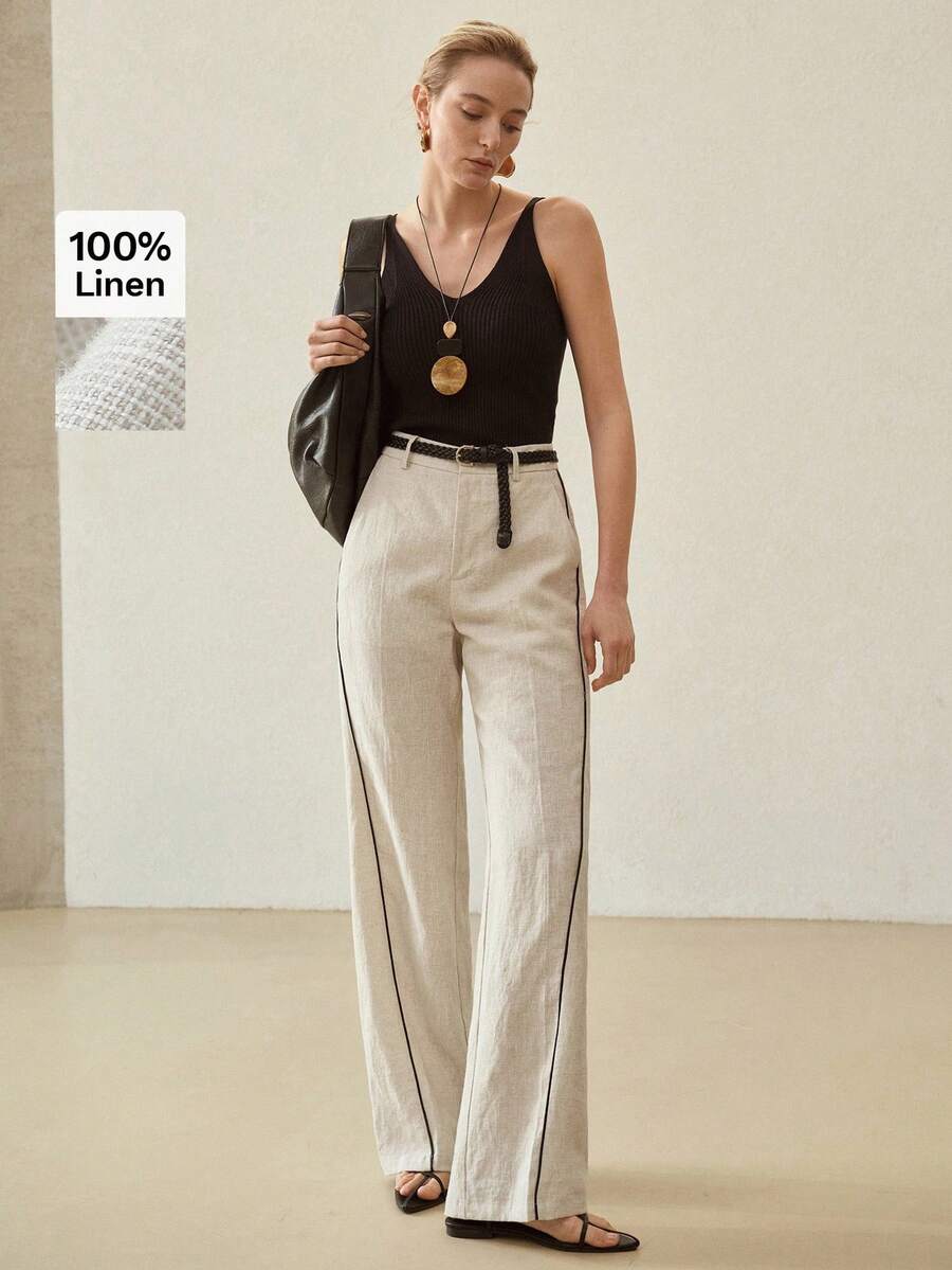 PREMIUM QUẦN VẢI LINEN CÓ TÚI XÉO CÓ ỐNG PHẢN QUANG