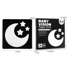 POKOJA LAND Tarjetas flash de alto contraste visual para bebés recién nacidos, juguetes sensoriales en blanco, negro y rojo, tarjetas de aprendizaje para el desarrollo cognitivo y cerebral temprano para bebés de 0 a 36 meses, cartón resistente al agua y antirreflejo de doble cara - Multicolor - Ver 4