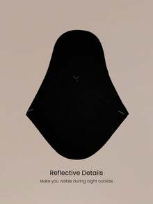 GLOWMODE Goal Chaser Stretchy Sweat-Wicking Breathable Reflective Adjustable Tie Mesh Performance Hijab Headscarf Running Training Gym Daily Active - Black - View 3