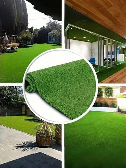1 Stück strapazierfähige künstliche Gras Fake Rasen Matte für Außenbereich, Baustelle, Zaun, Innenhof, Wintergarten, Garten, Terrasse, Heimwerker Teppich