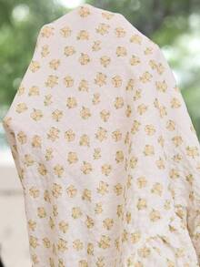 CottageSlumber Ditsy Floral Sleeveless Ruffle Hem Women Pajama Set - Yellow - View 7