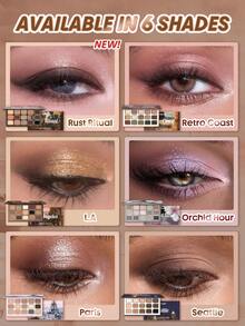 SHEGLAM MatinéE In L.A. 15-Pan Palette Brand Beauty Makeup Face Paint Cosmetic For Women Girls Perfect For Spring Summer Ideal For Y2K Fancy Fashion Suitable For Birthday Mother'S Day Gift Rave Party Ready Best Color - Matinée in L.A. - View 6