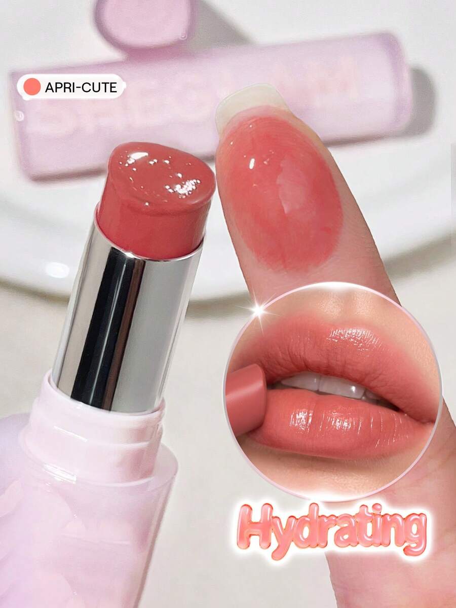 SHEGLAM Silk Slip Lippen-Ölbalsam-Apri-cute Marke Schönheit Make-up Kosmetik für Damen Mädchen Perfekt für Sommer Frühling Ideal für Y2K Schick Elegant Mode Geeignet für Geburtstag Muttertag Geschenk Festival Party Fertig Beste Farbe - 005 Apri-cute - Übersicht 1